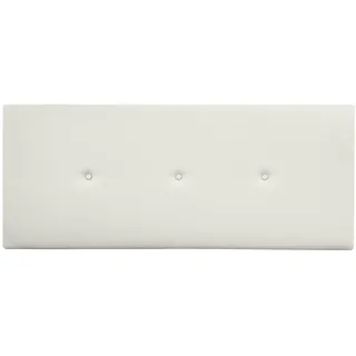 DUÉRMETE ONLINE Kopfteil aus hochwertigem Kunstleder, gepolstert, Sizilien, Maße 145 x 60 cm (für Betten mit 135 und 140 cm), Weiß