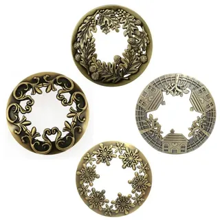 MUXSAM Kerzendeckel Kerzen im Glas Kerzendeckel aus Metall, hilft Kerzengläsern gleichmäßig zu brennen, Kerzenaccessoire, Kerzenaufsatz Illuma-Deckel für Yankee Jar Candle, 4 Stück,Vintage-Bronze