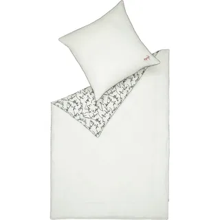Esprit Heritage Satin Weiß 135 x 200 cm + 2 x 80 x 80 cm