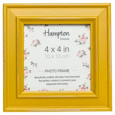Hampton Frames Bilderrahmen Paloma quadratisch, Holz, gelb, 4x4 (10x10cm)