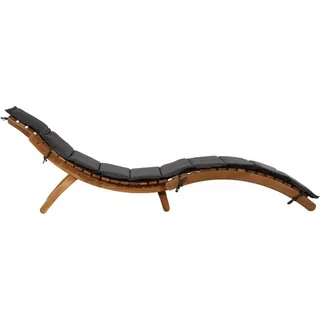 vidaXL Sonnenliege mit Auflage Massivholz Akazie Dunkelgrau - Grau