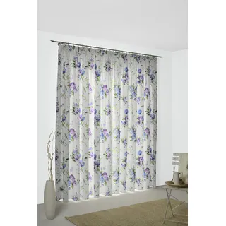 Vorhang WIRTH "Montrose" Gr. 1, lila (lila, blau), B:145cm H:150cm, Polyester, Gardinen, Vorhang