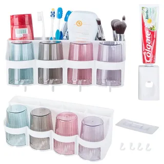 Verk 24188 Zahnpastaspender mit Zahnbürsten-Organizer ACTION - Weiß