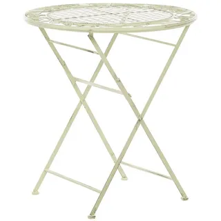 Beliani Gartentisch Ø 70 x 73 cm Hellgrün klappbar