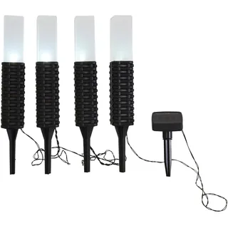 näve LED Solarleuchte »Merle« 4 Stk. Kaltweiß Solar, schwarz
