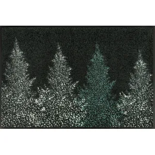 Wash+Dry Fußmatte "Pine Forest", grau, B:50cm H:7mm L:75cm, Polyamid, wash+dry BY KLEEN-TEX, Teppiche, Fußmatte, waschbar und trocknergeeignet
