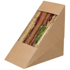 Colpac Zest Kompostierbare Kraft-Sandwichkeile mit Acetat-Fenster, 500 Stück