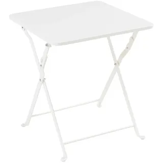 [en.casa] Vegårshei Klapptisch 40 x 40 x 45 cm Weiß