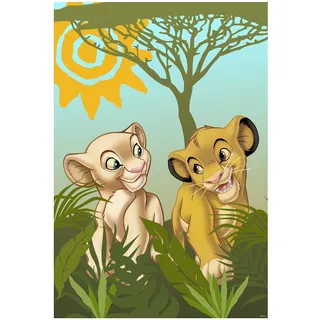 Komar Bild "Lion King Urembo Meadows" Disney 1 Stk. tlg. Wandbild zur Dekoration im Kinderzimmer - ohne Rahmen, farbe bild(er): bunt