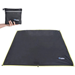 TRIWONDER Zeltplane, Camping Plane, Tarp für Hängematte, Wasserdicht Regenschutz Sonnenschutz Picknickdecke für Ourdoor Camping (Schwarz, L - 240 x 220cm)