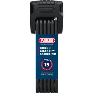 ABUS Bordo Granit 6500K/90 BK SH Faltschloss schwarz
