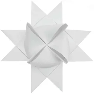 Rico Design Fröbelsterne XXL 5 Stk. Papierstreifen 4.5 cm x 135.0 cm aus Papier Weihnachten Sterne Basteln Winter Bastelmaterial Weiß