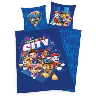 Paw Patrol City Bettwäsche Set 2 tlg.135 x 200 cm 80 x 80 cm