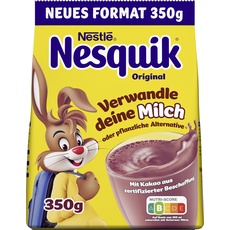 Nestlé NESQUIK, kakaohaltiges Getränkepulver zum Einrühren in Milch, 1er Pack (1 x 350g)