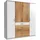 Drehtürenschrank Click 180 x 199 x 58 cm Weiß/Braun