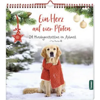 Adventskalender für Hundefreunde mit 24 Geschichten und Fotos, Wand- & Aufstellkalender