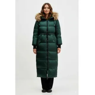 HUGO für Damen. 50547222 Grüner Farrow-Mantel (L), Lässig, Polyamid