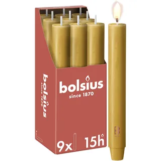 Bolsius Stabkerze XL Rustik 23 x 3 cm 9 St. Oat Beige