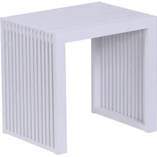 relaxdays Minimalistische Sitzbank aus Bambus - Weiß