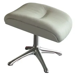 flexlux Fußhocker »Elegant Beinstütze, Entspannung, Skandinavisch, Ultimativer Komfort« Organische Formen, Robuster Alu fuß, Weicher Stoff oder Echtleder, weiß