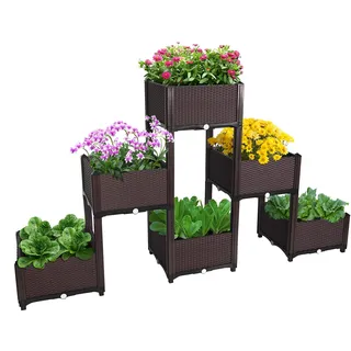 D'vine Dev Hochbeet – Erhöhter Pflanzkasten für Gemüse/Blumen/Kräuter, stehendes Pflanzbeet