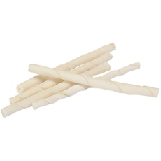 Croci King Bone Twisted Stick – Knochen für Hunde, Kaubelohnungssnack für Hunde aus natürlichem Rindsleder, Dentalstick zur Zahnreinigung, 10 cm – 20 STK