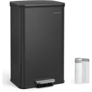 Songmics Mülleimer 40 l Schwarz