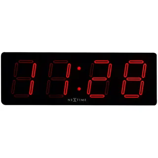 NeXtime NT3059 Big D Wanduhren, Metall und Kunststoff, Schwarz, 51.5 x 18 x 4.5 cm