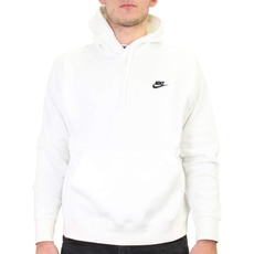 Bild Sportswear Club Fleece Hoodie Po Bb Hooded Sweatshirt, White/White/Black, S