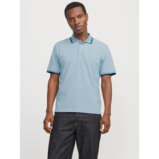 Jack & Jones Poloshirt »JPRBLUALVES SS POLO SN« mit Logo Stickerei, blau