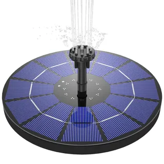 AISITIN 3,5W Solar Springbrunnen Solar Teichpumpe mit Solar Panel Eingebaute Batterie Wasserpumpe Solar Schwimmender Fontäne Pumpe mit 6 Fontänenstile für Garten, Vogel-Bad,Teich,Fisch-Behälter