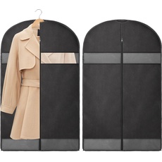 AiQInu Kleidersack Anzug,100x60cm Hochwertige Kleiderhülle Lang, Anti-Staub Kleiderschutzhülle, Kleidersäcke mit Reißverschluss für Anzug, Abendkleider und Mäntel