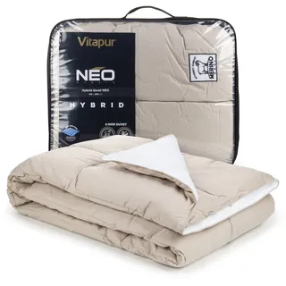 Vitapur Hybrid Bettdecke für 4 Jahreszeiten - NEO Luxus Komfort, 140x200 cm, Allergikerfreundlich