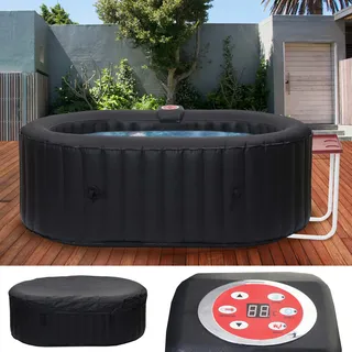 Whirlpool HWC-E32, 2 Personen In-/Outdoor heizbar aufblasbar inkl. Tisch 190x120cm FI-Schalter