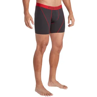 ExOfficio Herren Give-n-Go Sport Mesh 2.0 Boxershorts, 15,2 cm, Schwarz/Scarlet Sage, Größe L