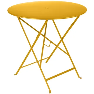 Fermob FE-BISTRO77/M Bistrotisch Bereich 2026, Rund, Stahl, Honig, Ø 77 x H 74 cm, Klappbar, für den Außenbereich
