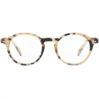 IZIPIZI Shape D Lesebrille +2 Dioptrie aus Kunststoff in der Farbe Light Tortoise, Maße: 14,2cm x 13,8cm x 4,8cm, LMSDC69_20