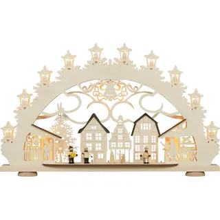 Saico Original 3D Schwibbogen Altstädter Weihnachtsmarkt