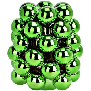 Vase , Grün , Keramik , 14.0x17.0x14.0 cm , Dekoration, Vasen, Keramikvasen