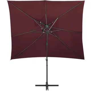 vidaXL Ampelschirm 250 x 250 cm Bordeauxrot