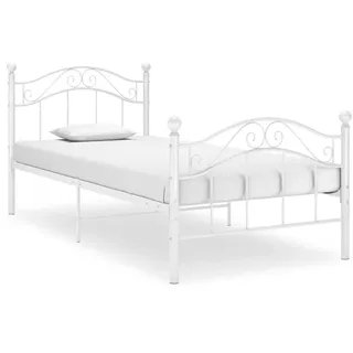 vidaXL Bett 100 x 200 cm Weiß