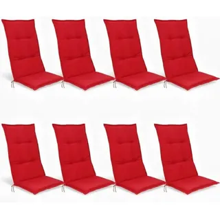 Beautissu Base HL Hochlehner 120x50x6cm Rot 8tlg