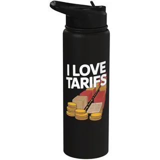 Ich liebe Zölle, Handel, Politik, Humor. Stainless Steel Insulated Water Bottle