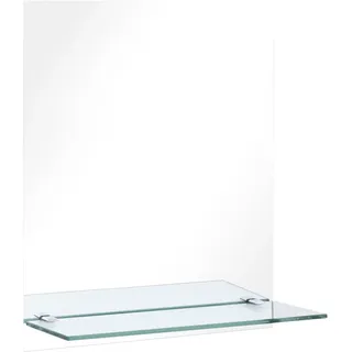 Wandspiegel mit Regal 20×40 cm Hartglas - Silber, Bunt