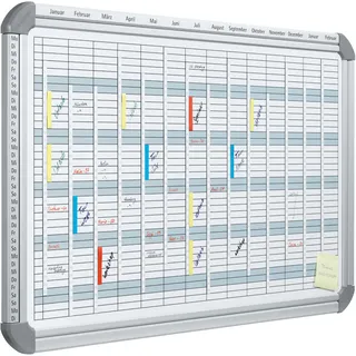 Franken Planungstafel Multifunktionsplaner, universell einsetzbar, lackiert, magnetisch, beschreibbar, trocken abwischbar, mit Aluminiumrahmen, Magnettafel zur Wandbefestigung, 94,5 x 61,5 cm,