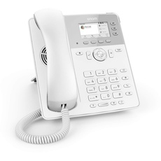 Snom D717 IP Telefon, SIP Tischtelefon (3 selbstbeschriftende Funktionstasten, hochauflösendes Farb-TFT-Display, integrierter Lichtsensor, PoE IEEE 802.3af), Weiß, 00004398