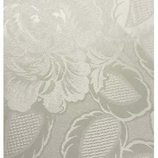 Emma Barclay Damast Rose – Jacquard Tischdecke in Creme – 60 x 84 (152 x 213 cm) oval