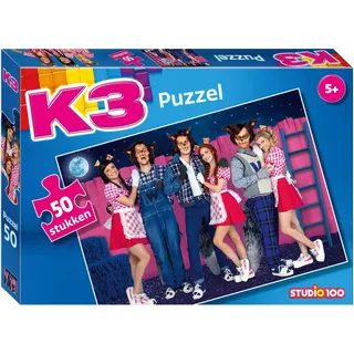 K3 Puzzle „Die drei kleinen Schweinchen und die Wölfe“, 50 Teile