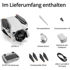 Bild von Mini 3 RC EU Drohne, Grau/Weiß