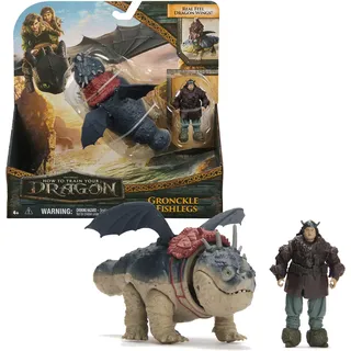 Spin Master Drachenzähmen leicht gemacht - Wikinger & Drachen Actionfiguren-Set, Fleischklops & Fischbein